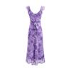 2026 French Retro V-Neck Floral Camisole Dress for Spring Beach Holidays