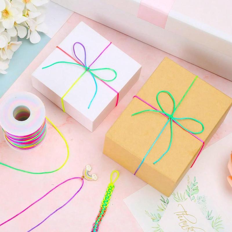 Armband Schnur, Robuste Regenbogen Schnur für Schmuckherstellung, Halsketten, Perlenarbeiten und Kunsthandwerk