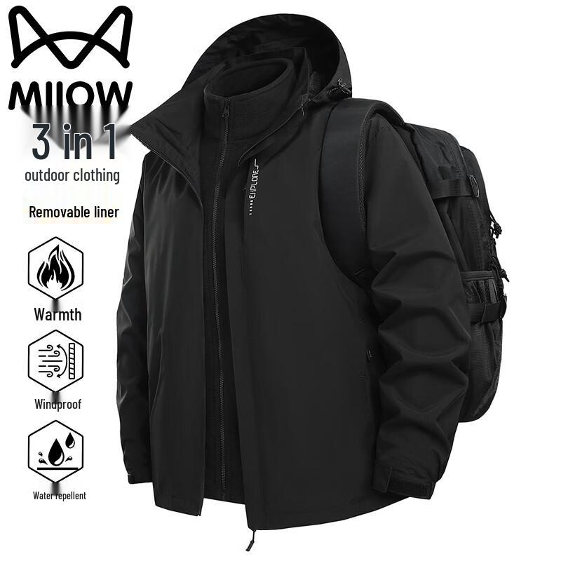 

Men s 3-in-1 Outdoor Windproof Jacket XL