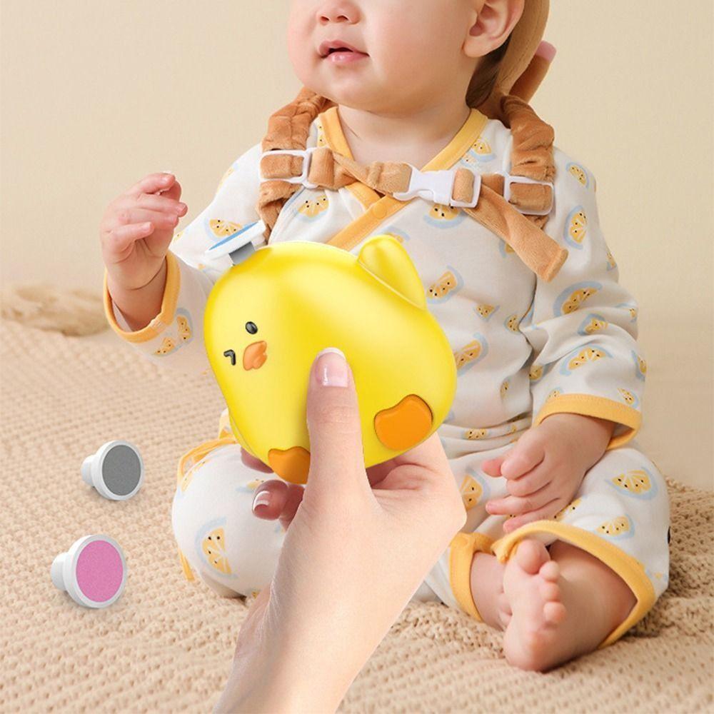 

Portable Electric Baby Nail Trimmer Chicken Shape Baby Nail Grinder Mother and Baby Use бежевий