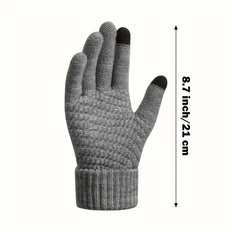 4pcs Winter Gloves - Ultra Warm, Stretch Knit with Soft Palm, Non-Slip Grip, Windproof and For Outdoor Activities