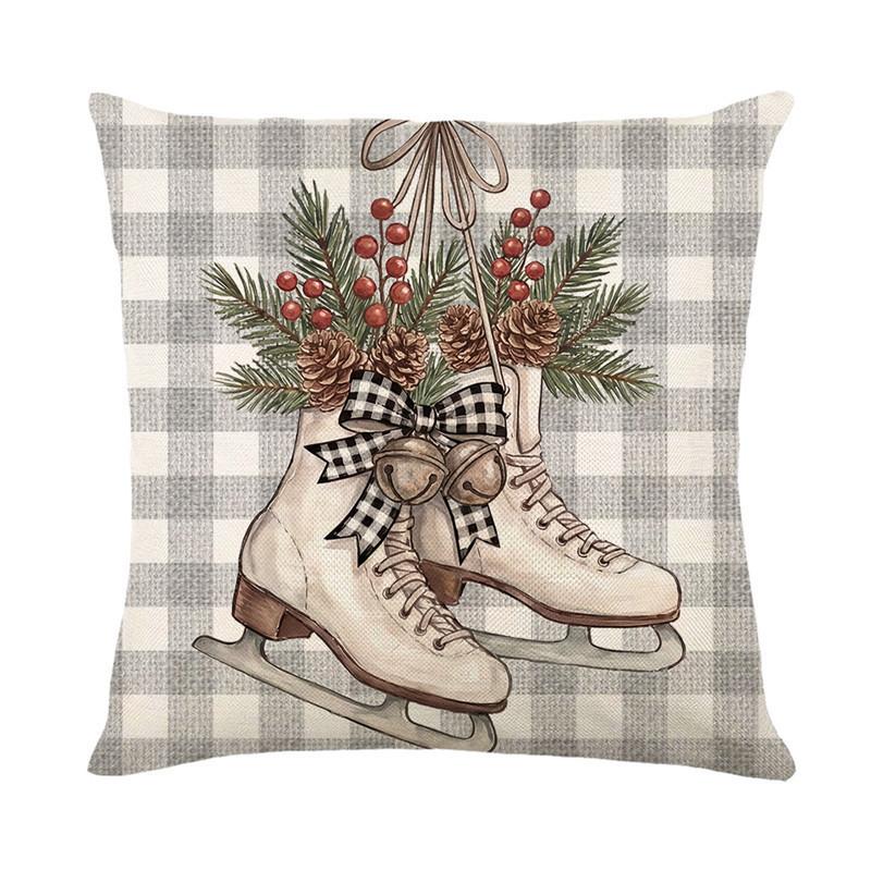 Christmas pillow cover digital printing cushion Christmas theme sofa pillow