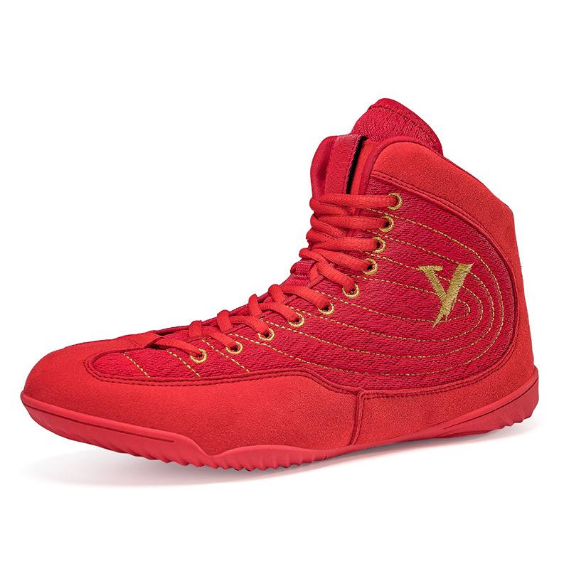 New Boxing Shoes Men's Sanda Shoes High-top Fighting Training Shoes Wrestling Shoes Fall Boots One Piece 2025