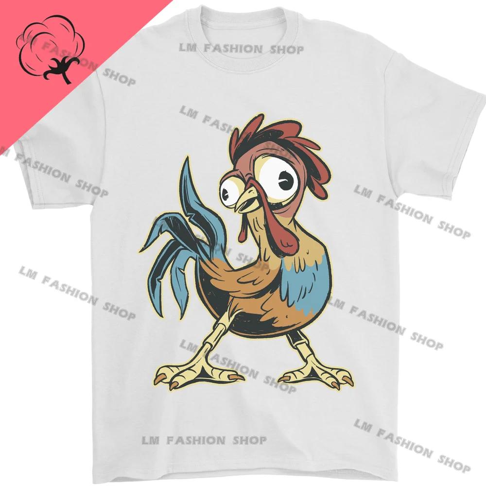En Funky Tuppfarm Grafiska T-shirts Herrkläder Kortärmade Toppar Bomulls-T-shirts Damtryckt T-shirt