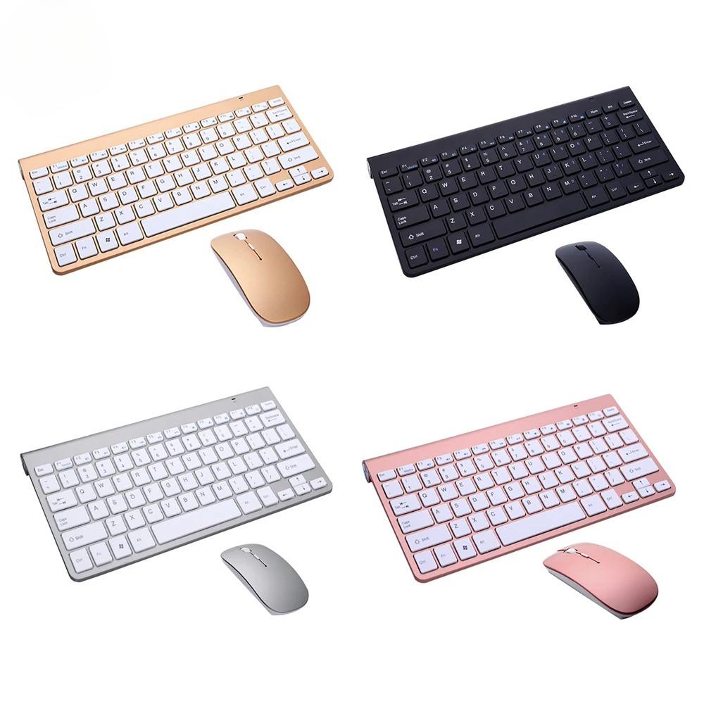 Tastiera e mouse wireless 2.4G Protable Mini tastiera e mouse Combo set per notebook laptop Mac desktop PC computer Smart TV PS4