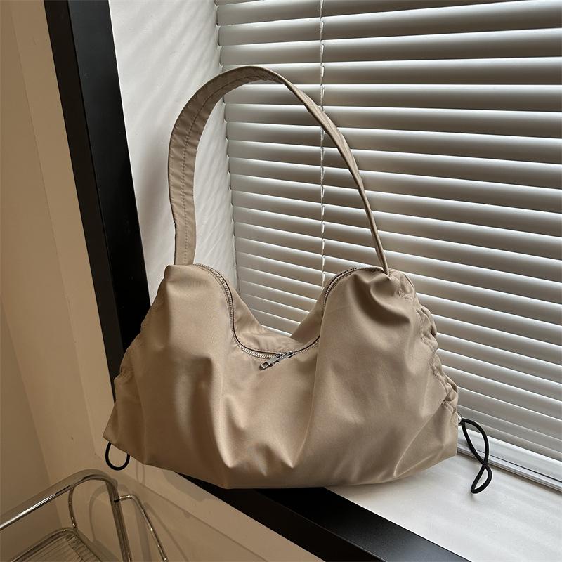 Summer New Casual Simple Shoulder Bag Versatile Solid Color Oblique Span Bag Fashionable Large Capacity Tote Bag