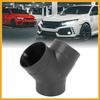 75mm Car Heater Warm 3 Way Air Ducting Pipe Y Shape Outlet Connector Black Plastic Replacement