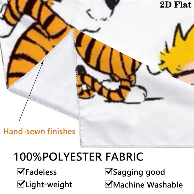 Calvin and Hobbes Wall Tapestry Aesthetic Wall Hanging Printed Fabric Blanket Decorative Tapestries for Bedroom Living Room Home Decor