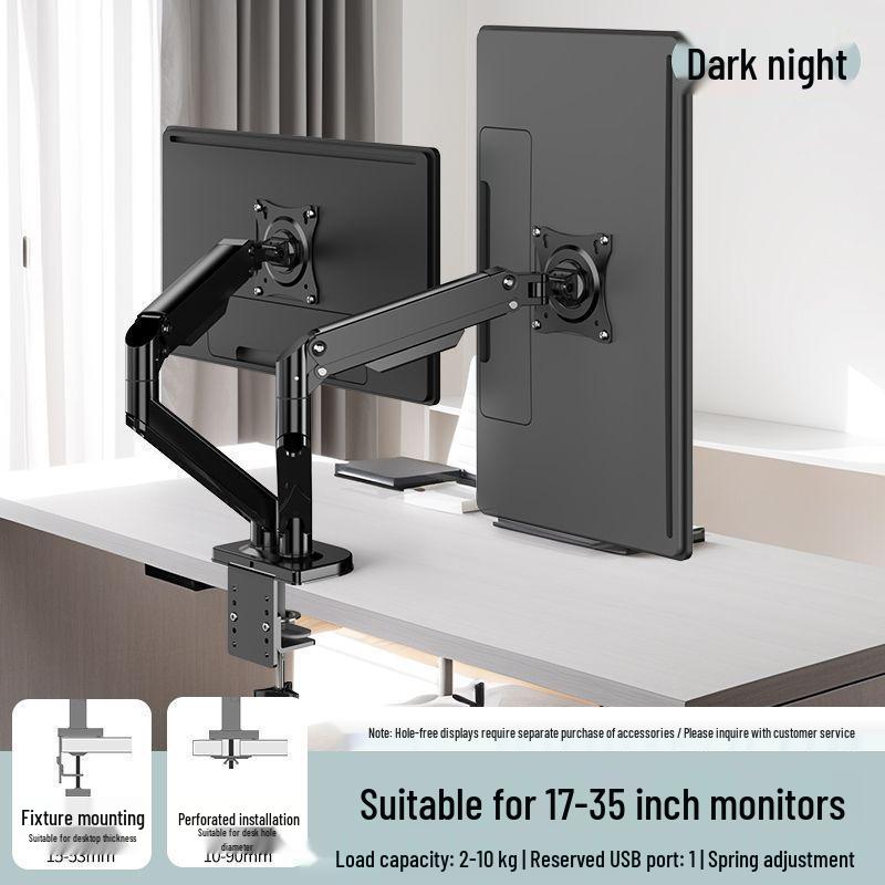 17-35 Inch Adjustable Gas Spring Monitor Stand with Rotating Arm