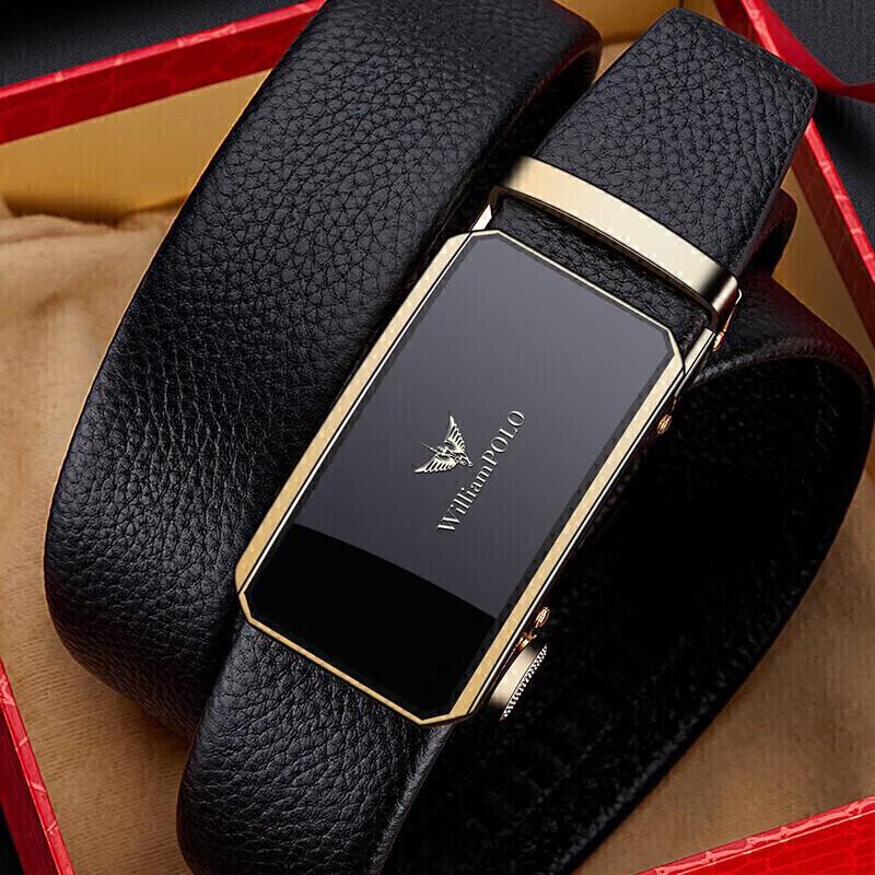Ceinture pour homme WILLIAMPOLO en cuir de vachette à boucle automatique