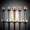 H-S Lot 1Piece Surgical Steel Assorted Colors Labret Stud Lip Piercing Ear Cartilage Tragus Helix Ring Fashion Charming Jewelry
