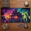 Halloween Haunted House MTG Playmat Magic Card Battle Mat Non-Slip Durable 35X60CM Commander Playmat Board Game Mat for TCG