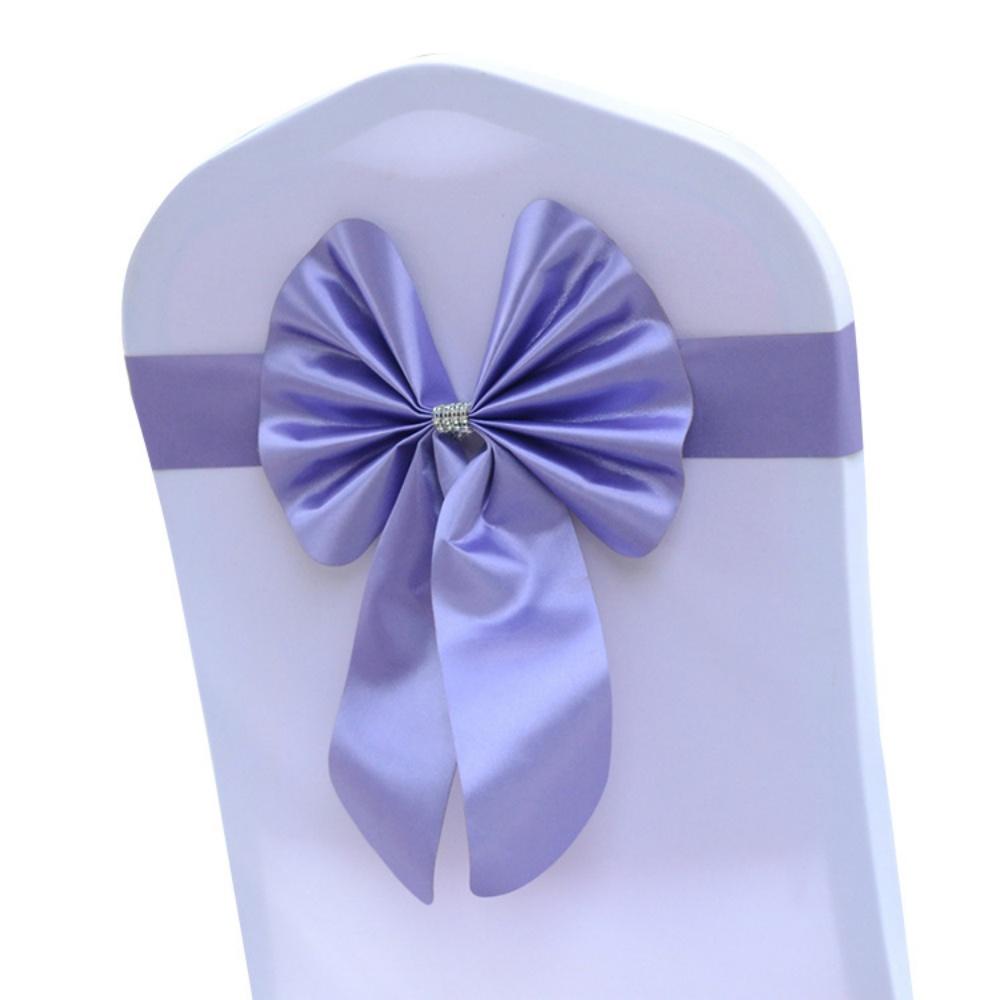 New Sashes Elastic Bow Tie Ready Made Chair Sashes Band For Wedding Party Hotel Banquet Event Decoration