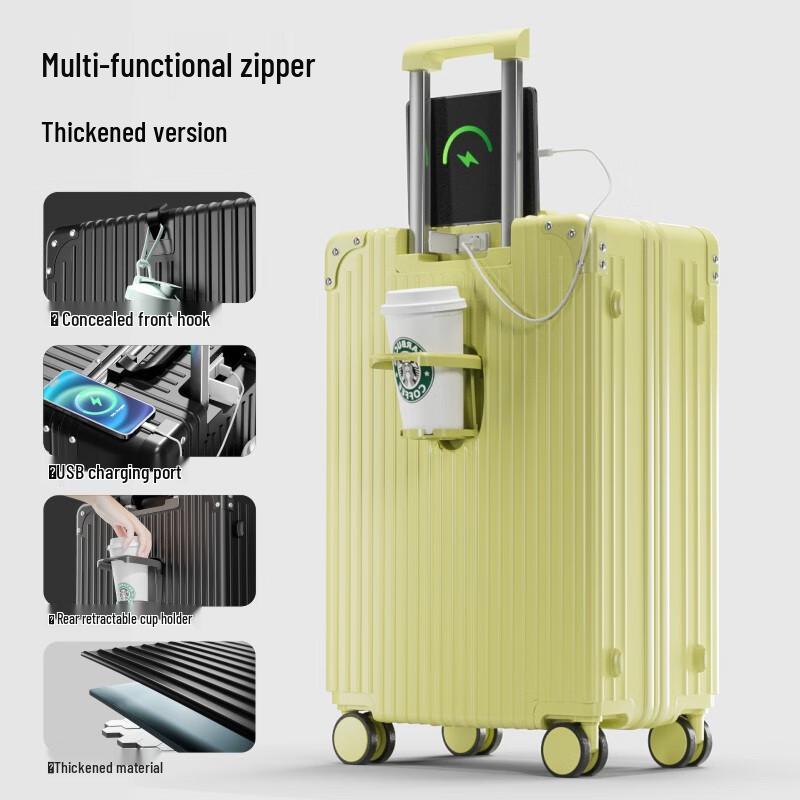 Multifunctional Hardshell Travel Suitcase with Lock