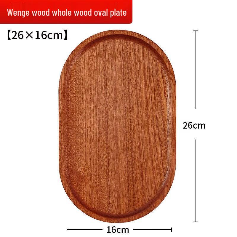 Vintage Wengeholz Ovales Serviertablett