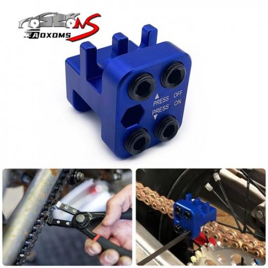 Master Link Chain Press Tool for 520 525 530 Sideplate Motorcycle ATV Blue
