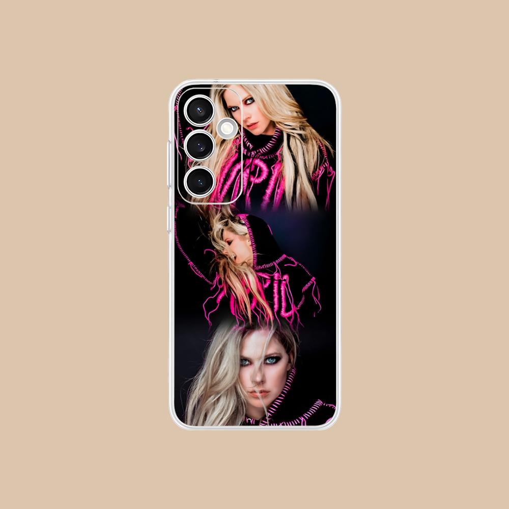 Avril Lavigne Clear Mobile Phone Case for Samsung Galaxy S25 S24 S23 S22 S21Plus FE Ultra Colorful Cover