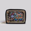Bohemian Style PU Zipper Card Holder & Coin Purse with Butterfly and Flower Design