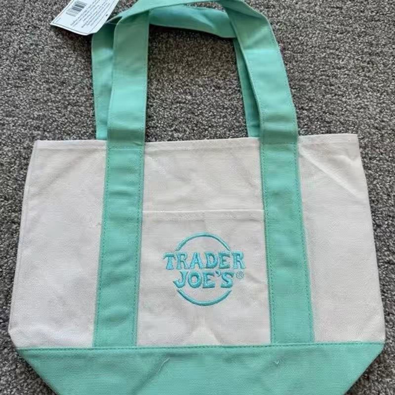 Geantă Mini Tote din Pânză Ecologică Trader Joe's, Capacitate Mare