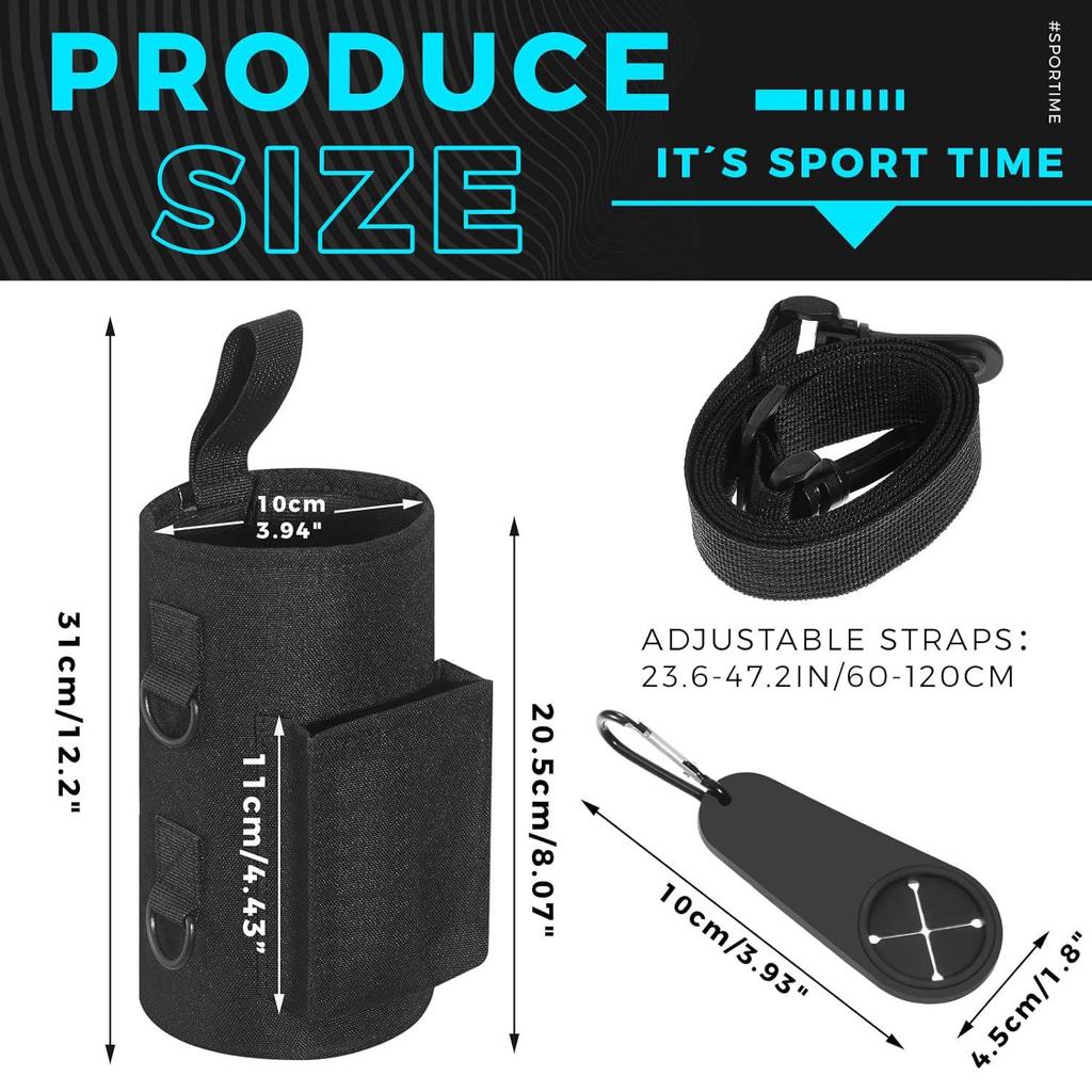 Magnetic Sports Crossbody Bag with Water Bottle and Phone Pouch