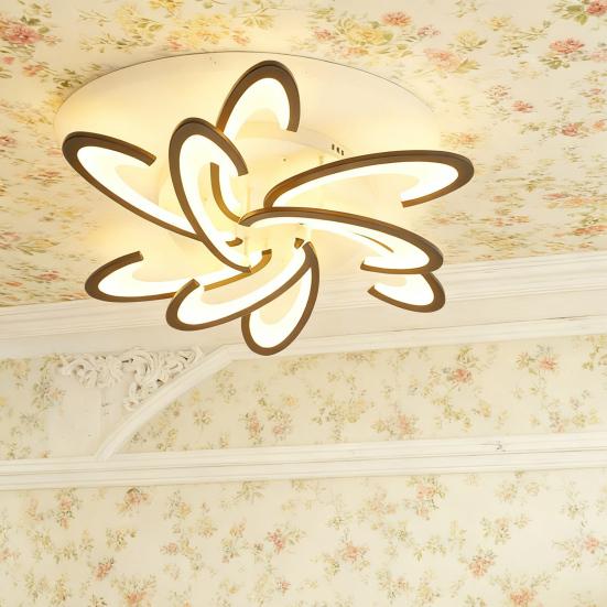Artistic Flower Ceiling Lamp Unique Petal Design LED Light for Home Dimmable Modern Fixture for Bedroom Living Room Decor