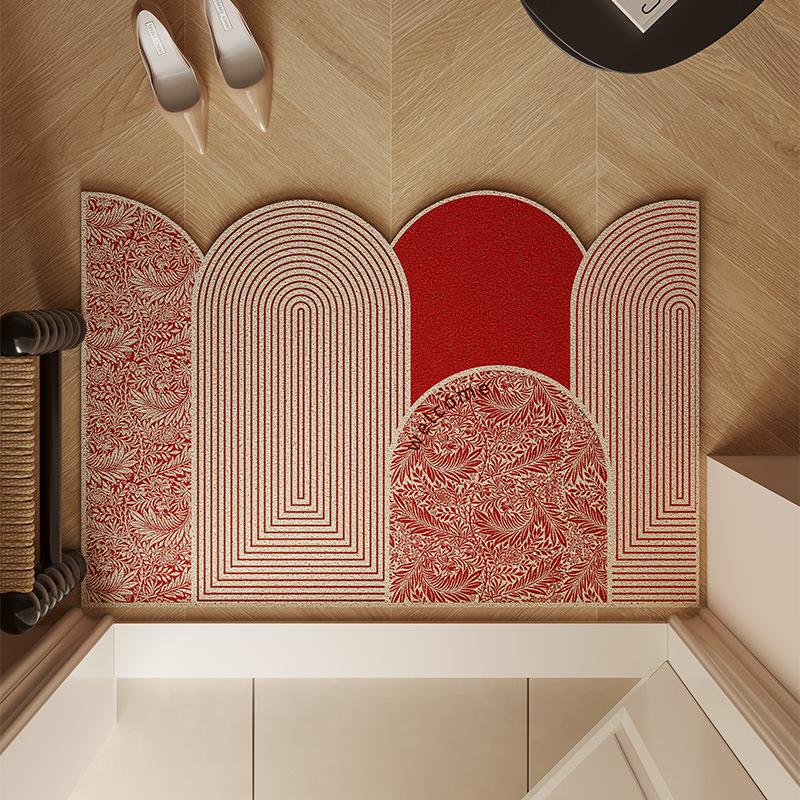 Felpudo para Puerta de Entrada Anillo de Alambre Área para Zapatos Felpudo de Pie de Gama Alta Resistente a la Suciedad Antideslizante Felpudo para Puerta de Entrada Doméstico con Forma Especial