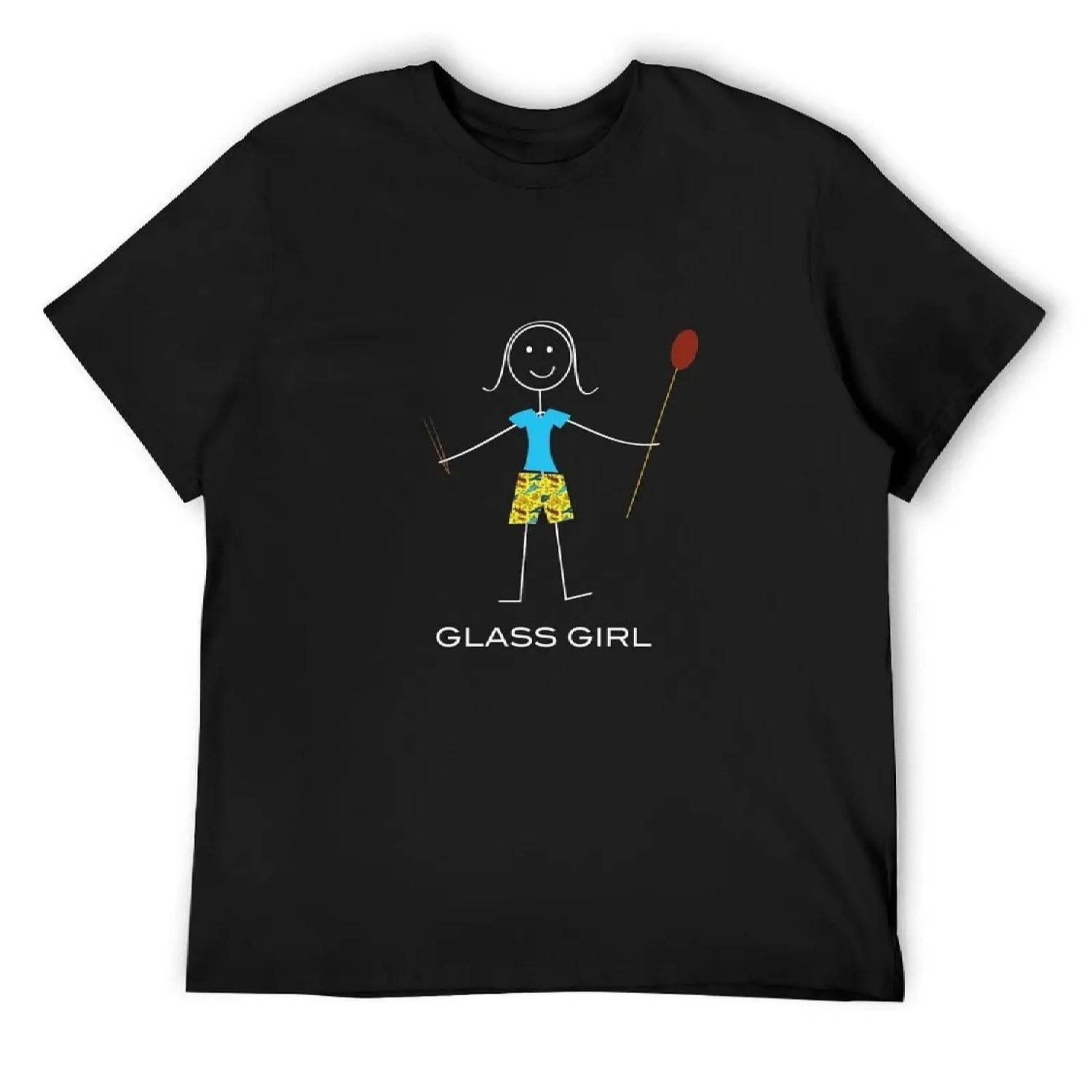 

Funny Women Glassblowing Illustrated Glass Girl Stick Figure T-Shirt fashion shirts new edition men clothing XXXXXL різнокольоровий