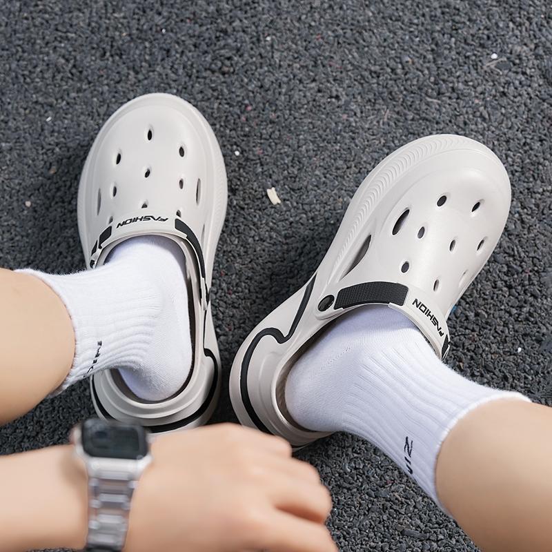 Men EVA Closed Toe Clogs Lightweight Summer Garden Shoes Dormitory Campus Footwear Rainy Day Daily Wear Lightweight Comfortable