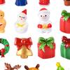 15 Pieces Christmas Miniature Figurines Mini Xmas Tiny Ornaments Resin Figures for