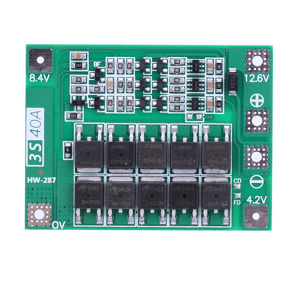 Battery Board Module 3S/4S 5A 10A 20A 25A 40A 60A Li-ion Lithium Ion Battery Charger Protection Board 18650 BMS for Drill Motor