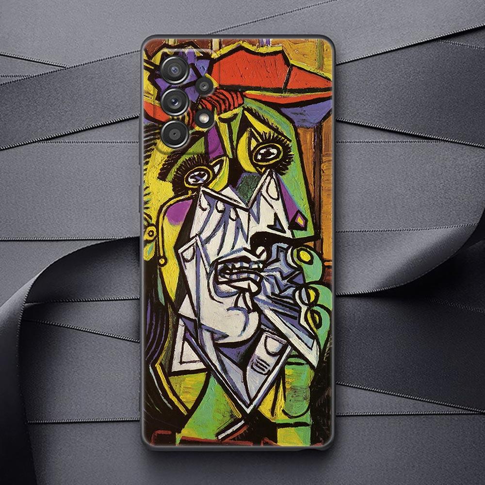 

Чехол для телефона с масляной краской для Samsung Galaxy A32 A33 A31 A23 A22 A21S A13 A12 A11 A03 A02 5G, чехлы с изображением кота Ван Гога, звездной ночи Samsung A03 Core