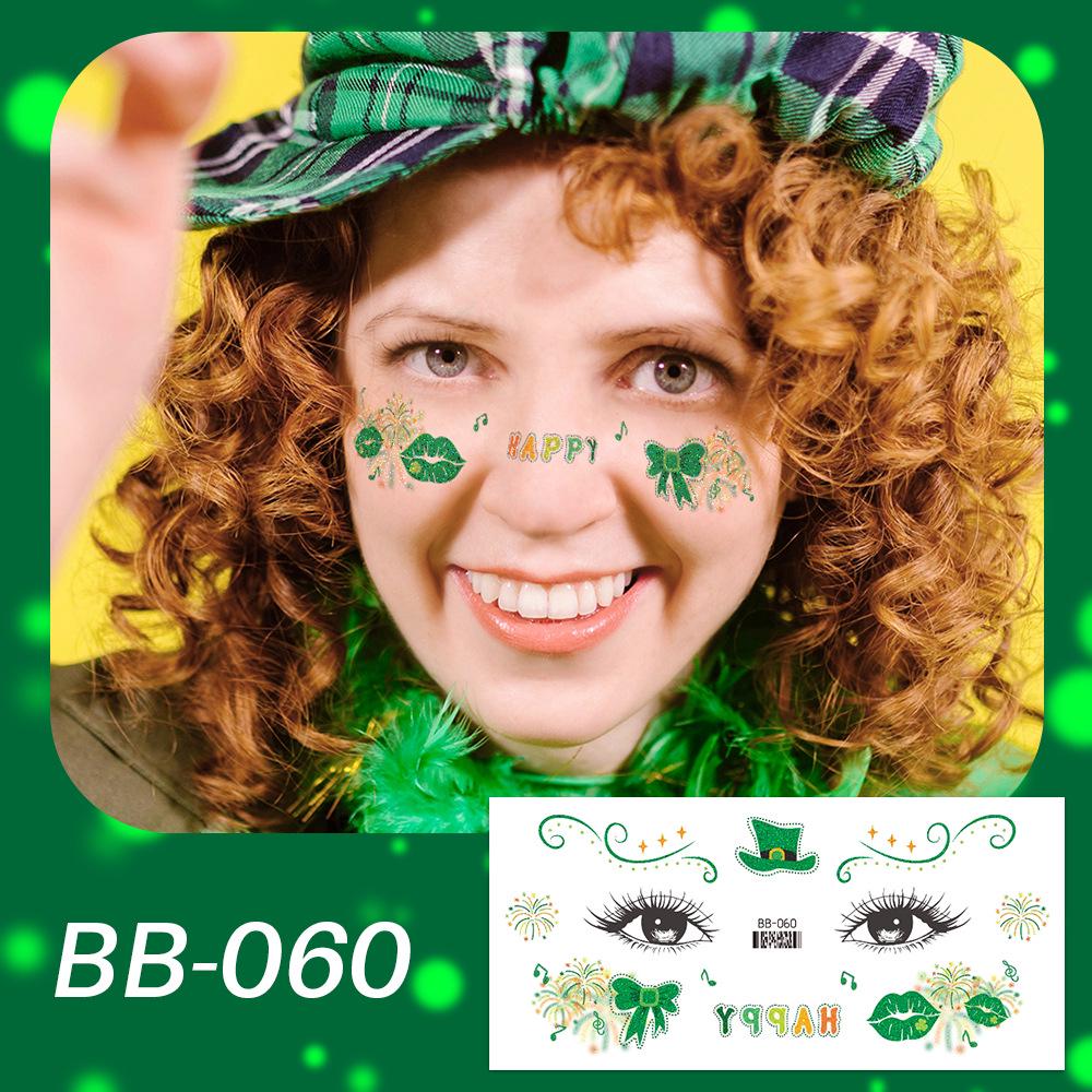 St. Patrick s Day Glitter Tattoo Face Stickers - Irish National Day Edition 158*75mm