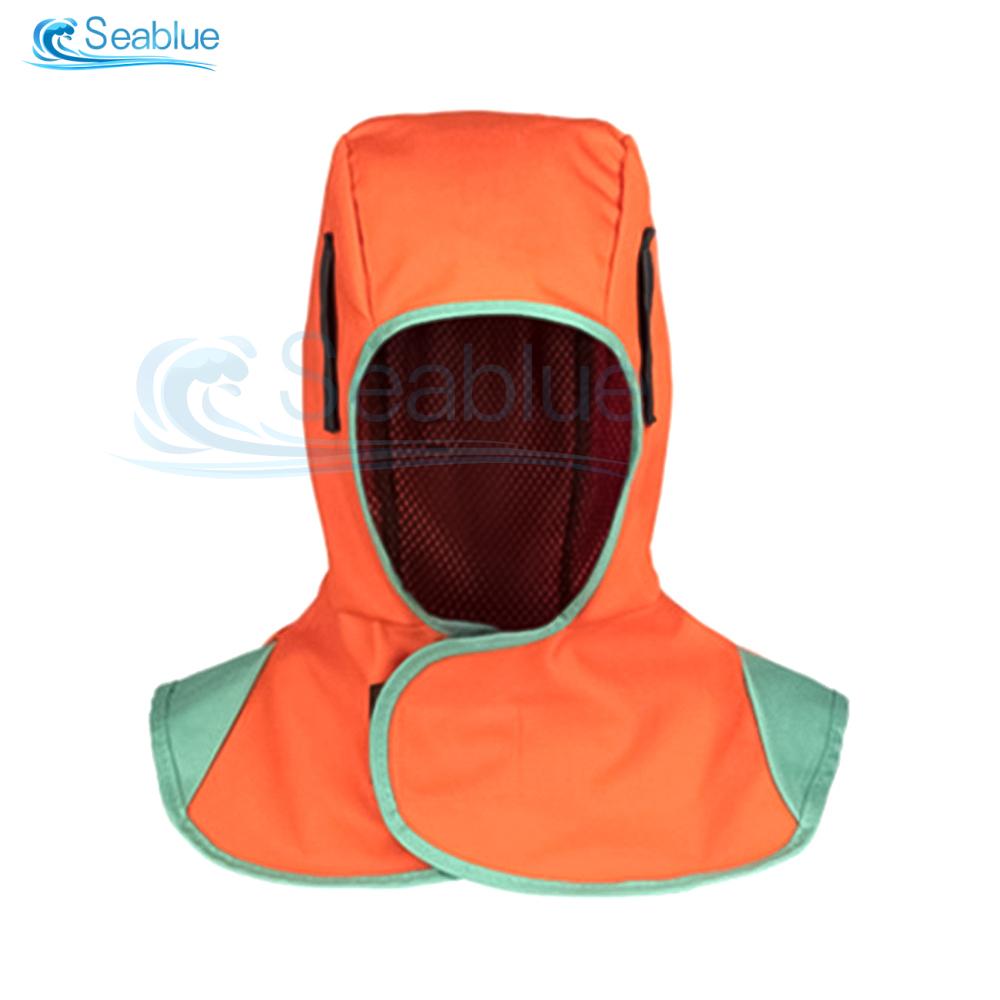 Full Protective Welding Hood for Men Washable Breathable Welding Neck Cover Flame-Retardant Protective Welding Cap for Welder
