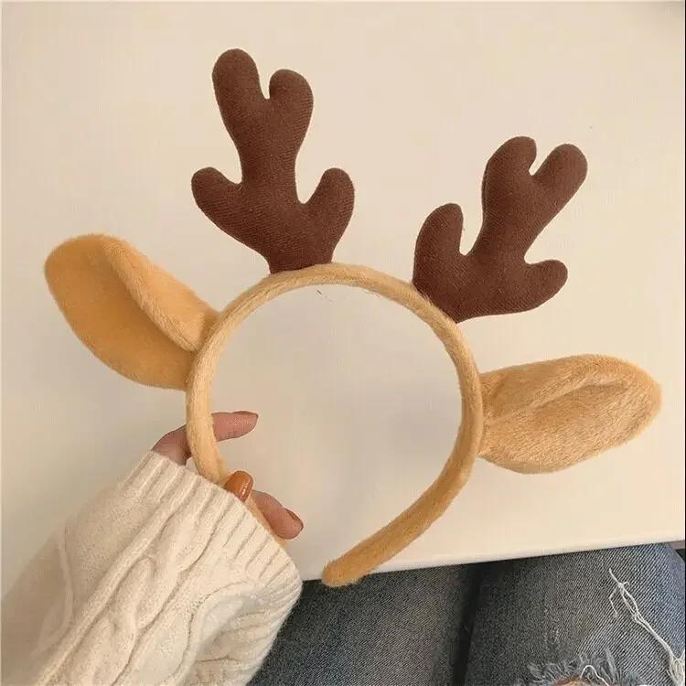 Cute Christmas Antler Headband, Face Wash Hair Headband