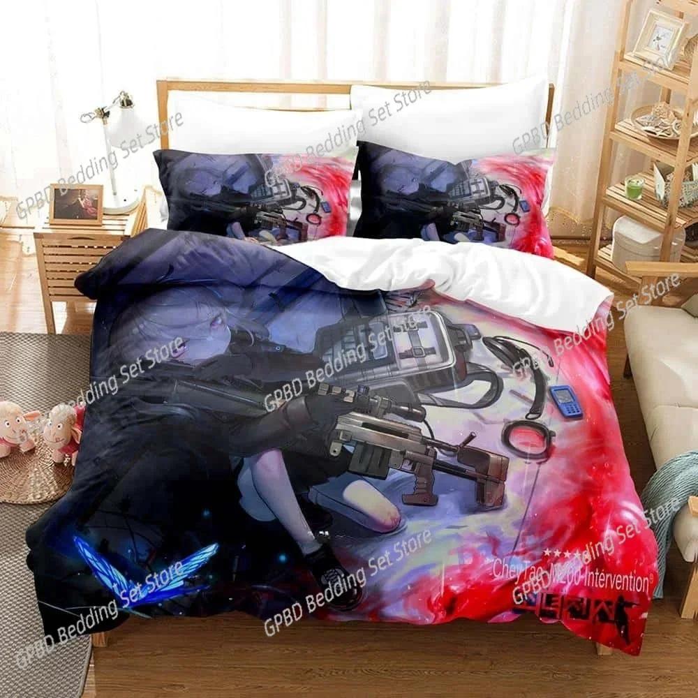 Luxury New 3D Print  Game Girls' Frontline Bedding Set Single Twin Full Queen King Size Bed Set  Bedroom Duvet cover Sets