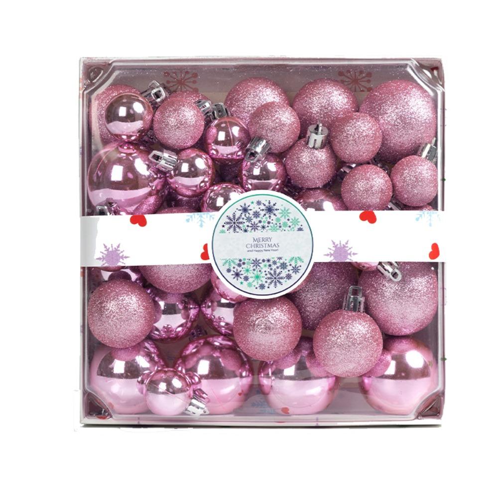 44pcs Shatterproof Christmas Tree Decoration Pendant 3/4/5CM Hanging Ornament  New Year