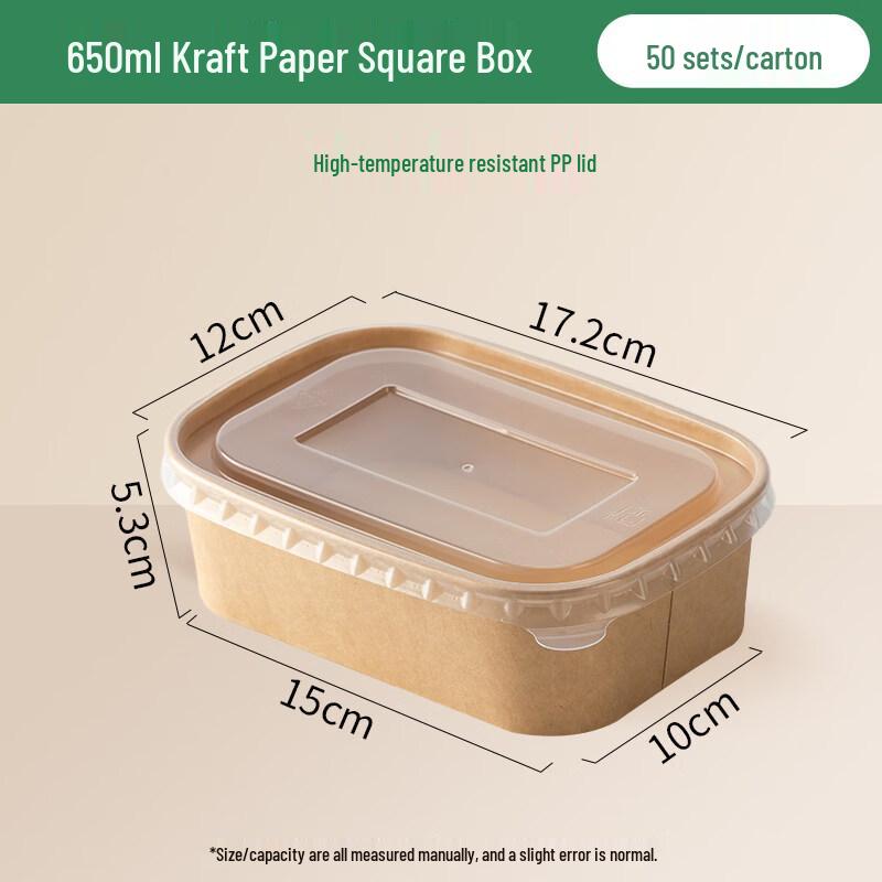 ZISIZ Disposable Rice Husk Rectangular Lunch Box