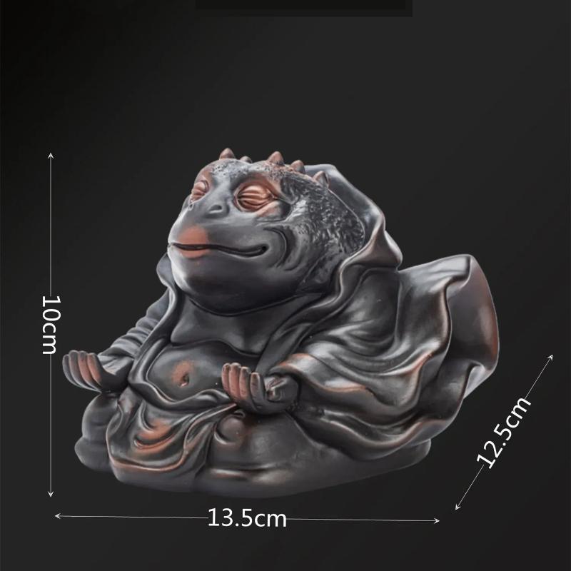 

Purple Pottery Brings Wealth, Golden Toad Tea Pet Decoration Pen Holder Tea Ceremony Accessories Chinese Style Home Decoration