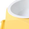 Raised Cats Bowl Plastic Tilted Elevated Spill Proof Hexagonal Pet Food Bowl for Home Yellow
