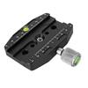 Camera Tripod Mount Adapter Aluminum Alloy 3/8 1/4 Screw Hole Quick Release Plate Clamp Base for DSLR Monopod Ballhead