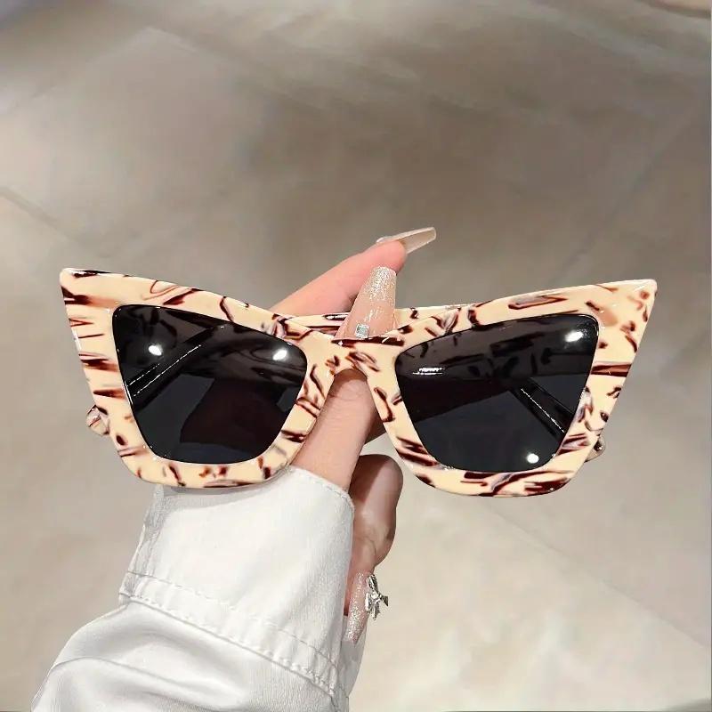 Occhiali da Sole Oversize Cat Eye alla Moda Per Donne Per Uomini Colore Graduale Montatura a Forma di Gelatina Occhiali Per Feste Estive in Spiaggia