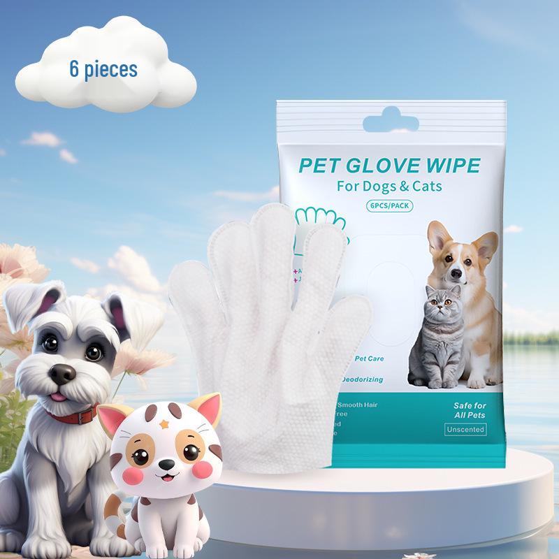

Cross-border Pet No-Wash Bath Gloves for Cats & Dogs - 90g Dry Cleaning Spa Gloves In Stock