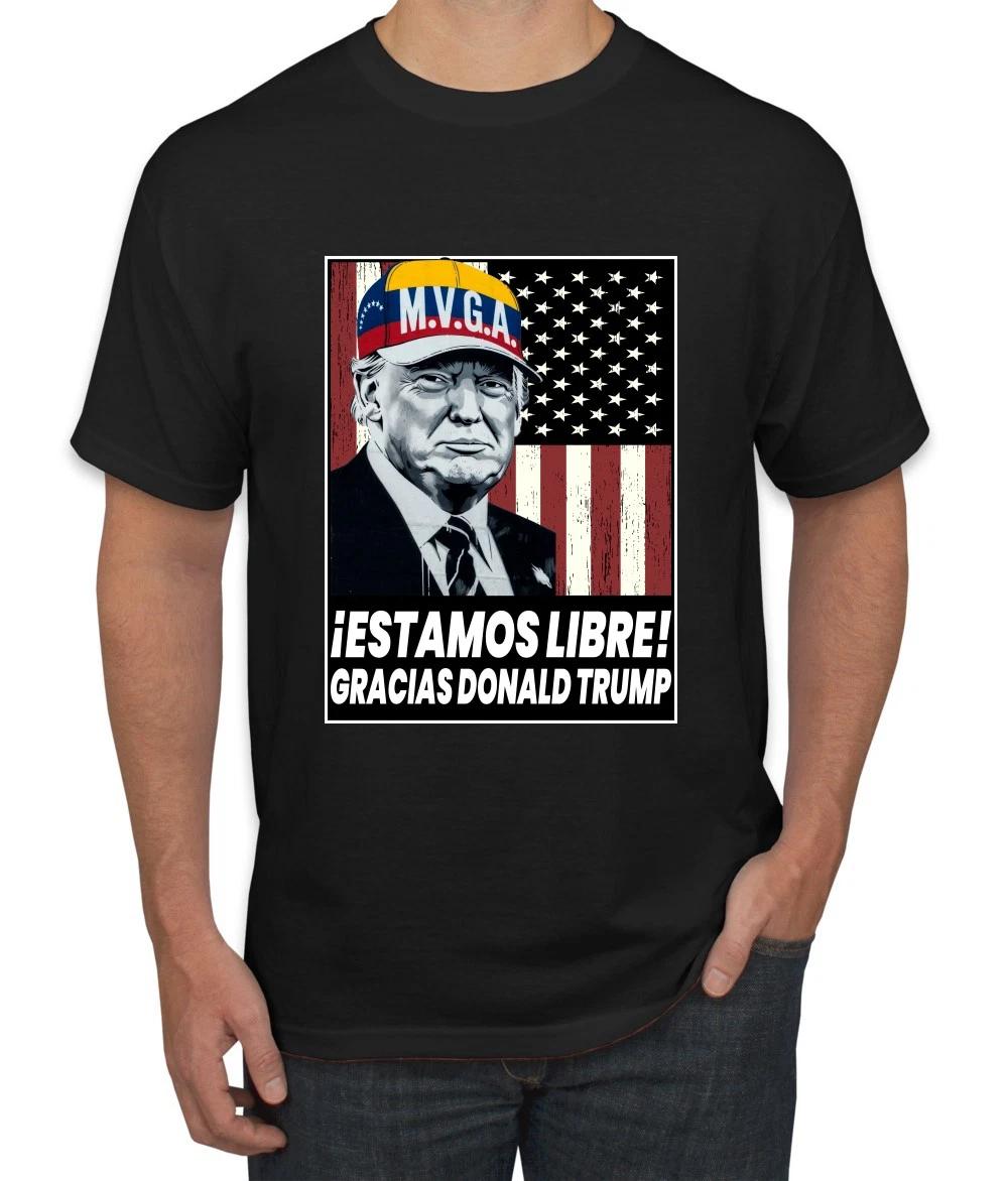 Estamos Libre, Gracias Donald Trump Make Venezuela Great Again Men s T- Shirt 4XL