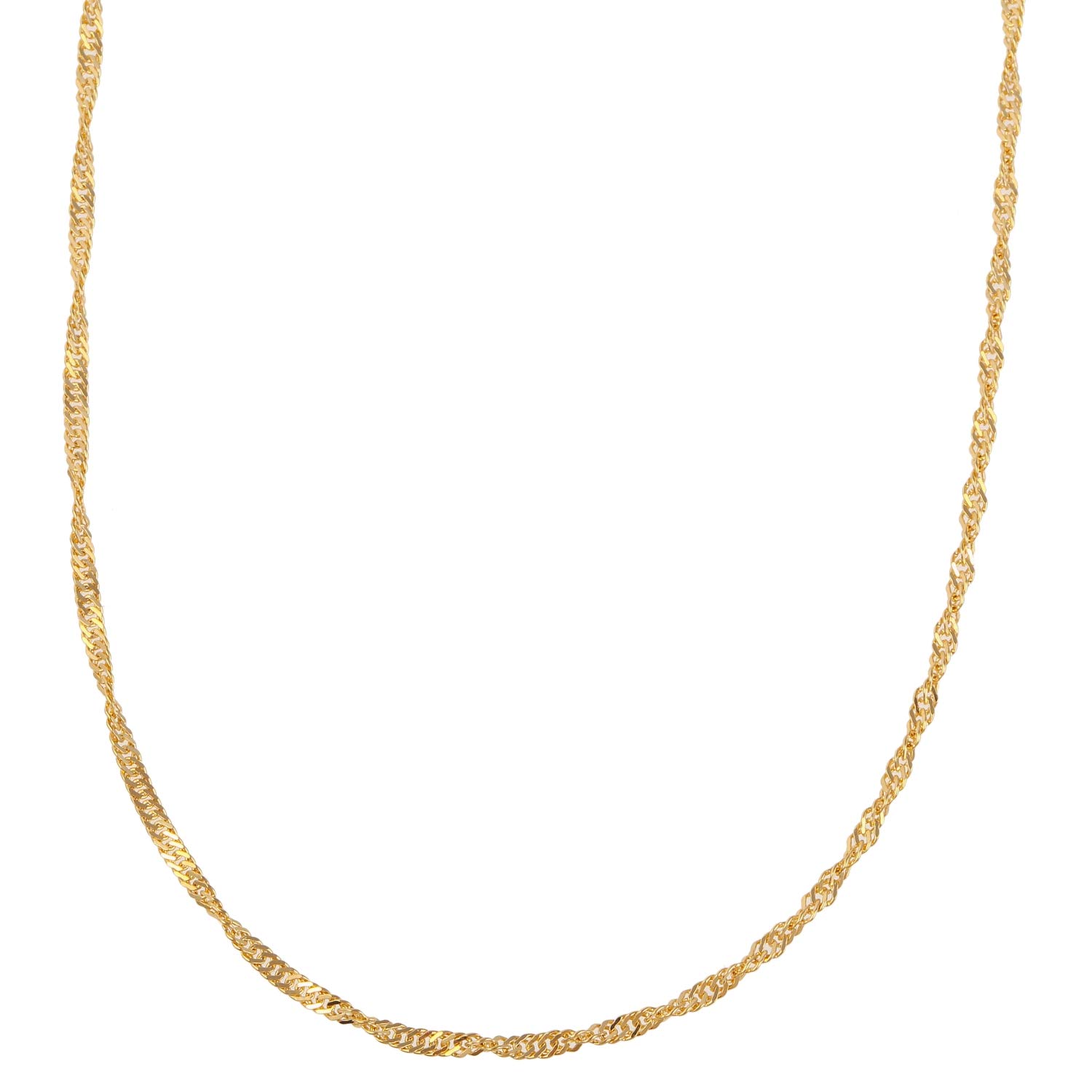 

K18 screw chain 40cm width 18k gold necklace [FAIRY CULLET] approx. 1.6mm approx. 2.5g