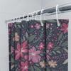 Pink Floral Shower Curtain Decorative Bathroom Waterproof Privacy Screen Window Treatment With Hooks For Home Decoration Dark Na
