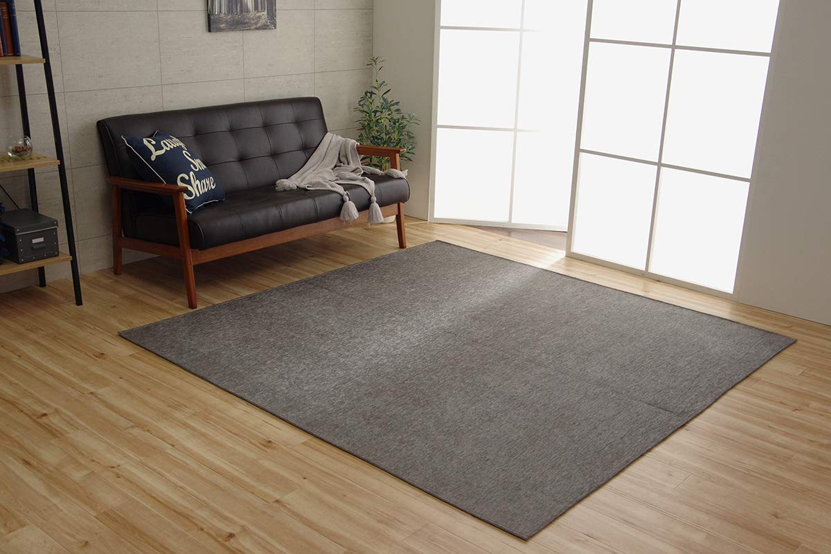 

Ковер Ikehiko Rug Carpet моющийся водоотталкивающий однотонный простой современный серый 185 x 185 см нескользящий прибл.. #4599429