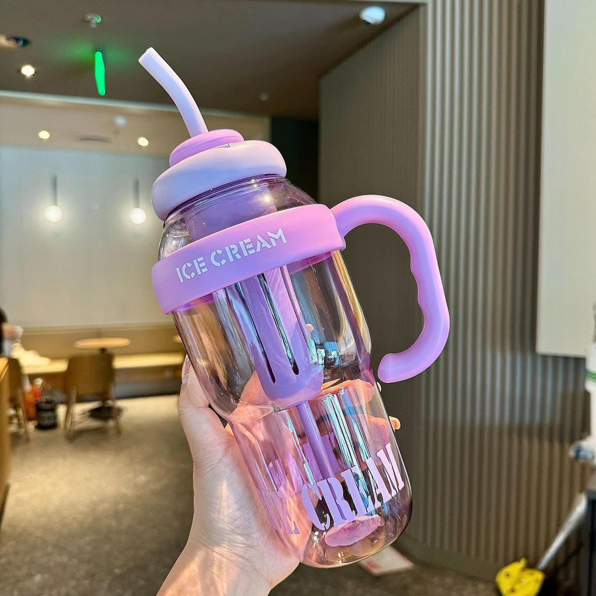 

High-Capacity Sports Water Cup with Straw - Heat-Resistant Plastic, Portable Fitness Bottle Sports Water Bottle
