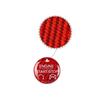 Glossy Red Carbon Fiber Style Car Start Button Sticker for Ford Mustang 15-19