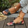 Fashion Women  Sandals New Summer Beaded Pearly Sandals Women Outdoor Flat Slippers Casual Slingback Shoes for Women Sandalias De Mujer