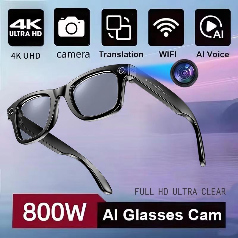 New 800W Camera AI Glasses Men Color-Changing Smart Translation Glasses Photo Video Recording Waterproof Call Smart Sunglasses